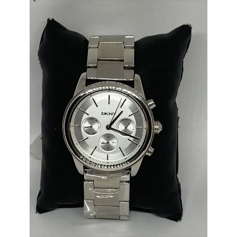 DKNY NY2364 Women's Silver Stainless Steel Analog Silver Dial Wrist Watch UC287